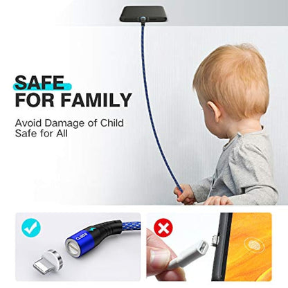 AOJI Premium 2m Magnetic Nylon Braided Fast Charging Cable – Tangle-Free & Durable