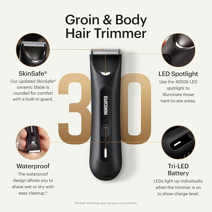 Groin & Body Hair Trimmer, MANSCAPED® The Lawn Mower® 3.0 without Comb 🪮