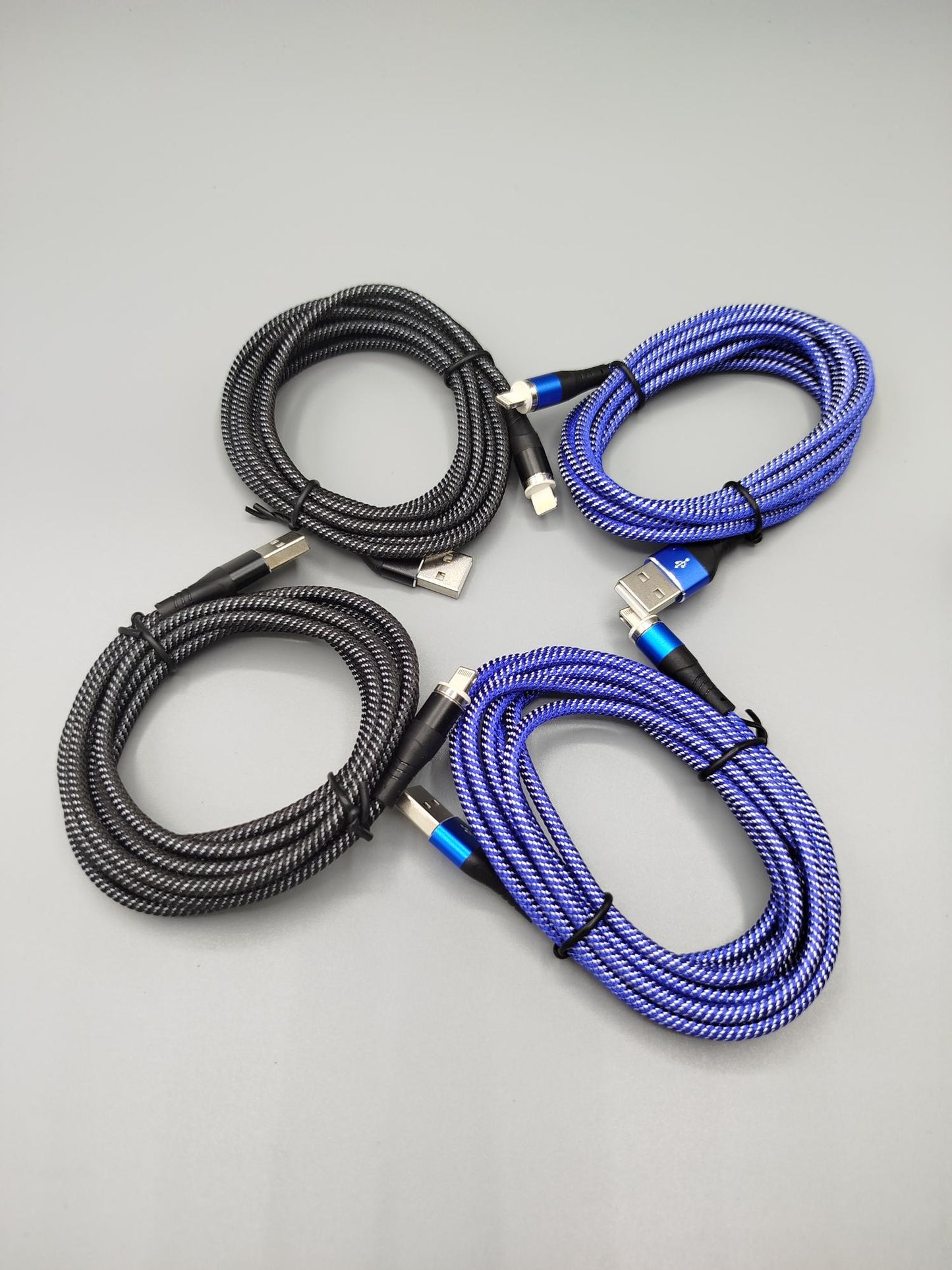 AOJI Premium 2m Magnetic Nylon Braided Fast Charging Cable – Tangle-Free & Durable